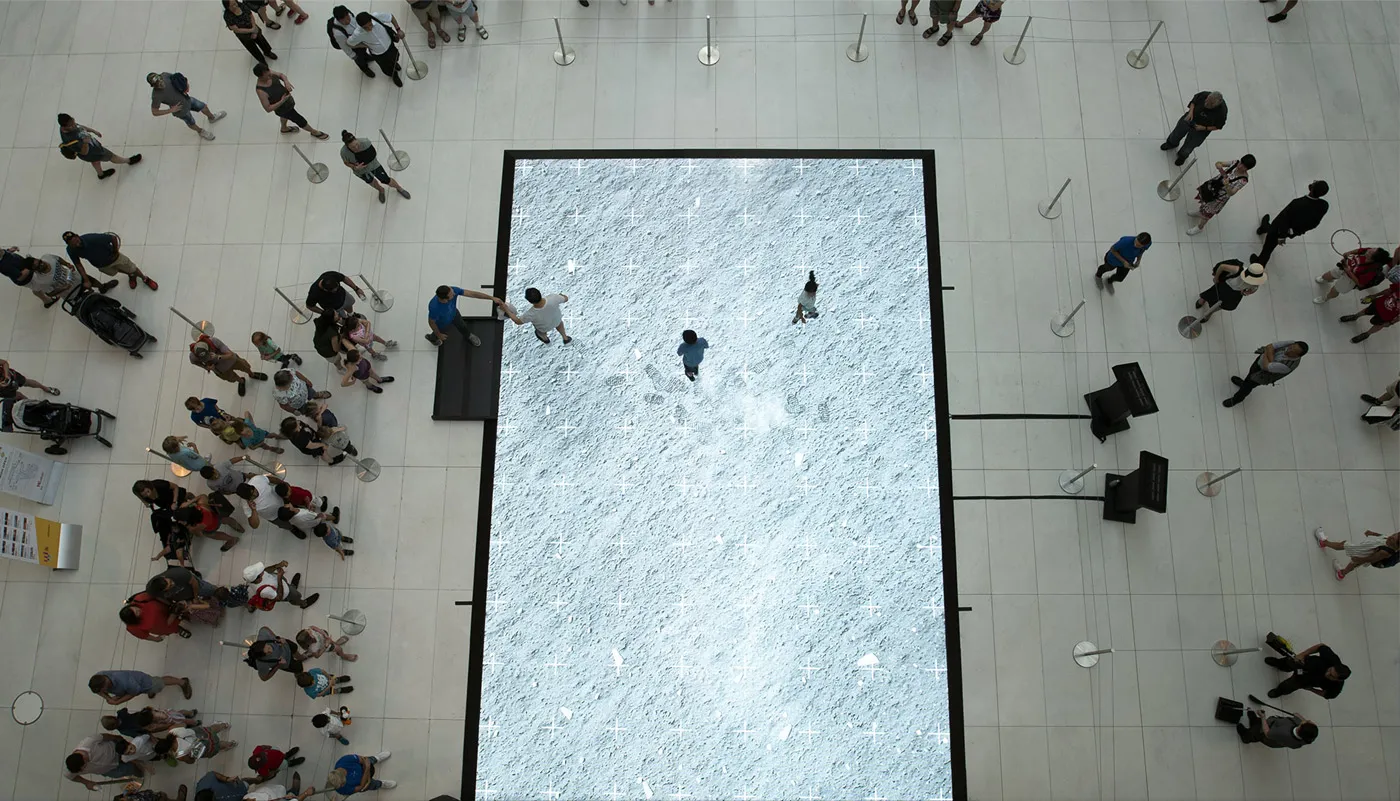 Birds-eye view of the Apollo installation