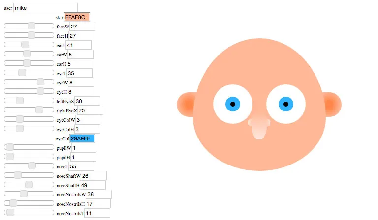 Avatar customization interface